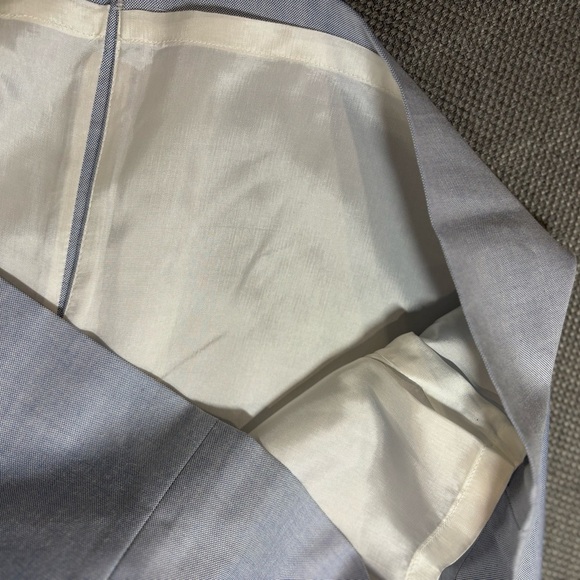 BROOKS BROTHERS NWT Oxford blue dresss shirt skirt. 100% cotton. Size 12. - Picture 7 of 8